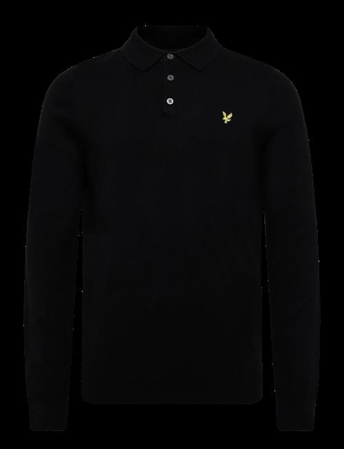 Lyle & Scott | Cotton Merino Long Sleeve Knitted Polo | L