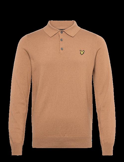 Lyle & Scott | Cotton Merino Long Sleeve Knitted Polo | XS