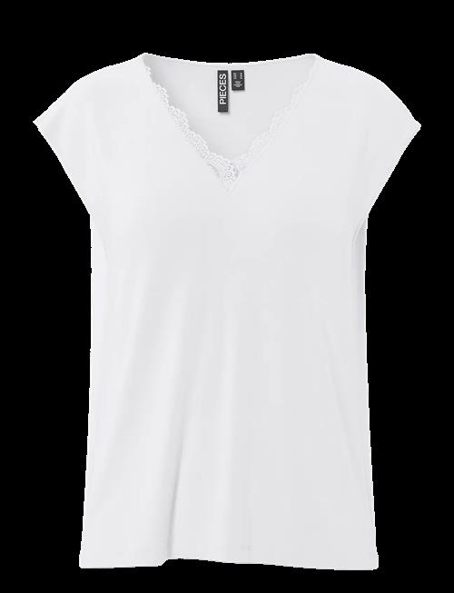 Pieces | Pckamala Lace V-Neck Tee Jrs Noos Bc | S