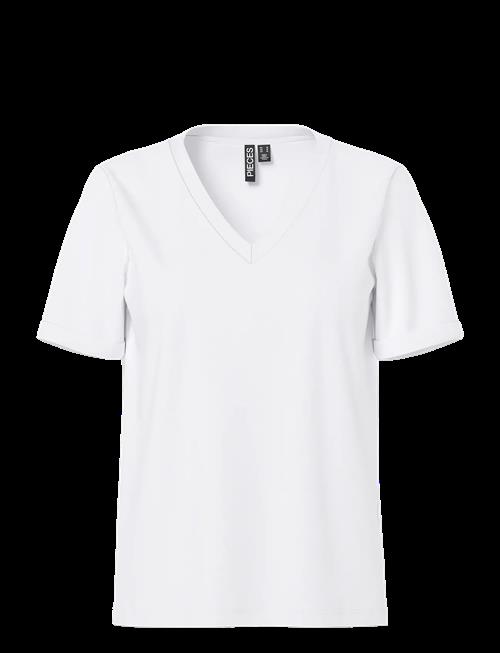 Pieces | Pcria Ss V-Neck Solid Tee Jrs Noos Bc | M