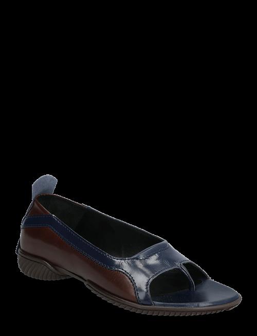 MIISTA | Loma Brown And Navy Thonge Ballerinas | 41
