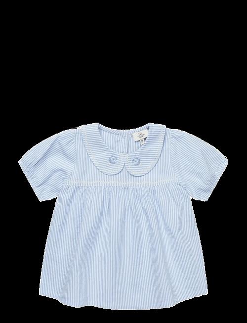 Copenhagen Colors | Seersucker Blouse W. Collar | 92