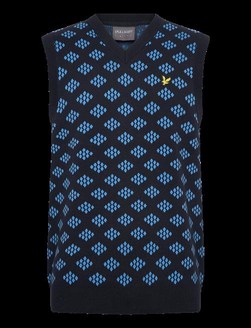 Lyle & Scott Sport | Golf V Neck Cotton Argyle Vest | S