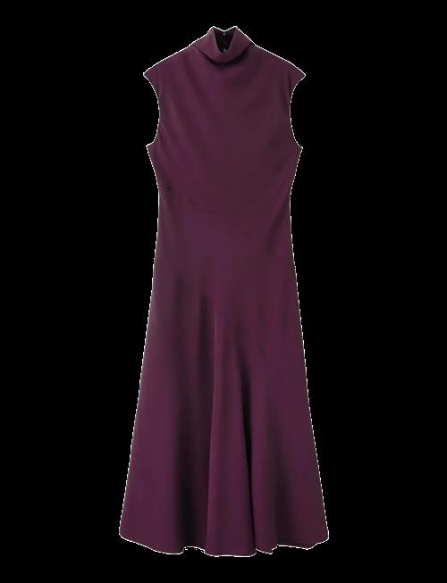 Mango | Long Dress With Draped Neck | L