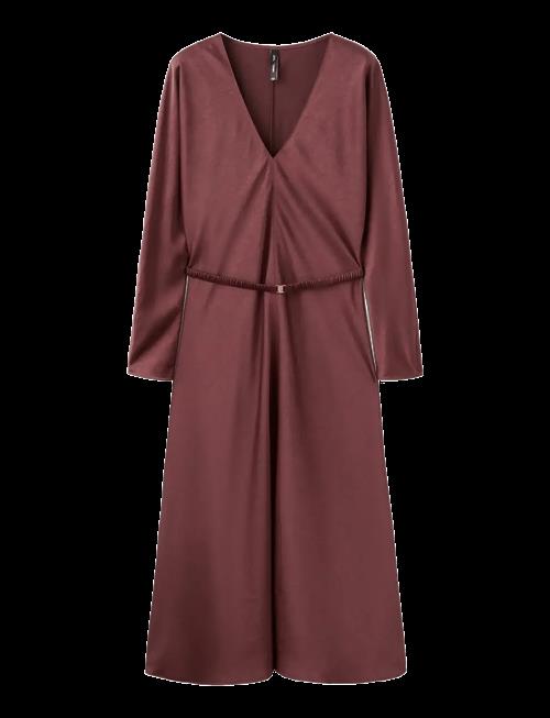 Mango | Belted V-Neck Dress | S