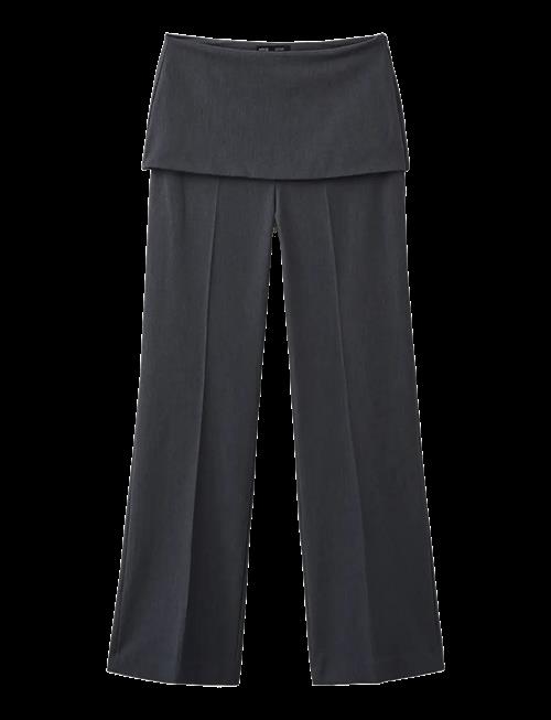 Mango | Straight-Leg Trousers With A Mixed Design | 38