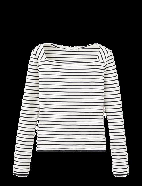 Mango | Cotton Boat Neck T-Shirt | L
