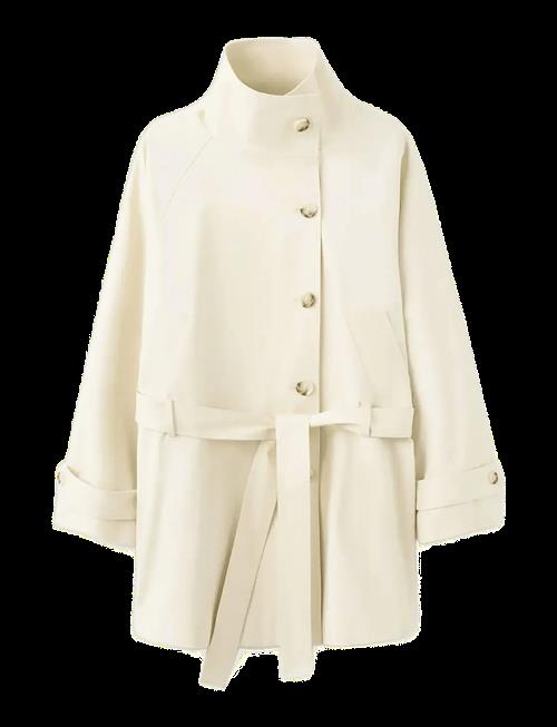 Mango | Funnel Neck Belted Trench Coat | L