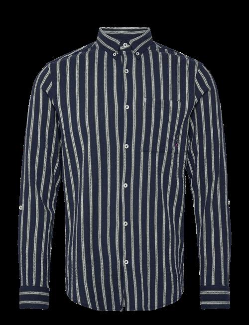Scotch & Soda | Striped Crinkle Structure Regularfit Shirt | M