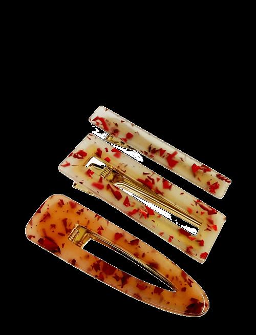 Pipol's Bazaar | Betsy Hair Clip 3 Pcs Red Spot | ONE SIZE