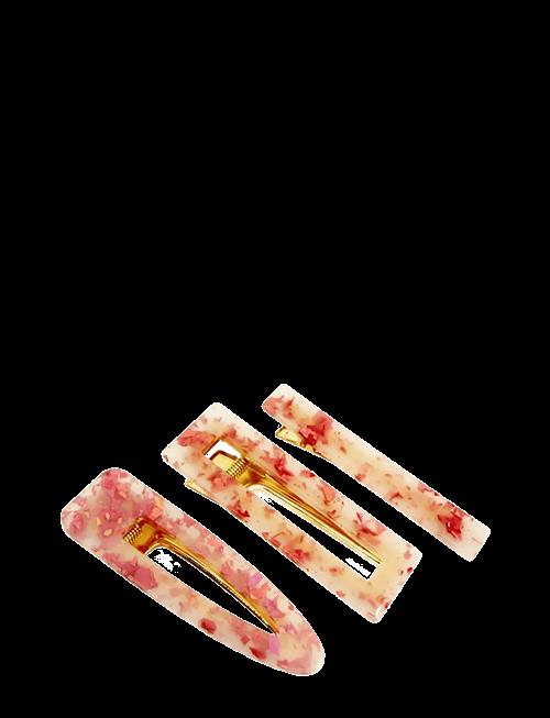 Pipol's Bazaar | Betsy Hair Clip 3 Pcs Pink Spot | ONE SIZE