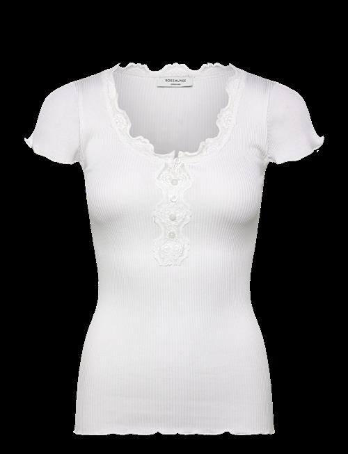 Rosemunde | Rwbeatha Silk Capsleeve Button T-Shirt | L