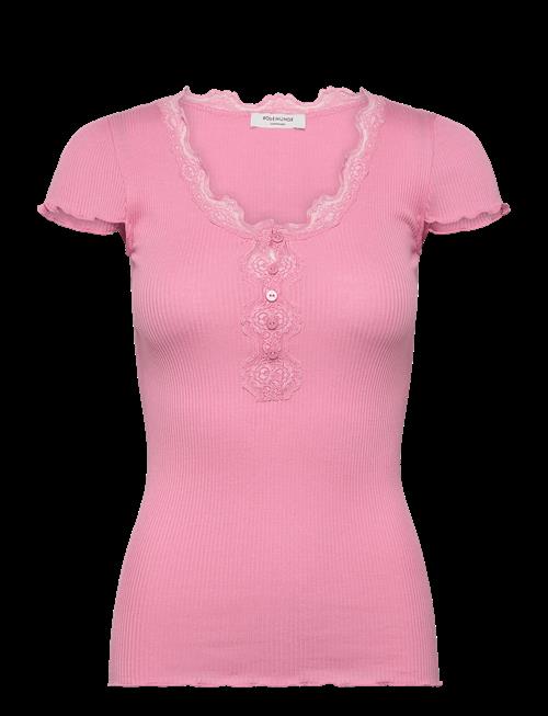 Rosemunde | Rwbeatha Silk Capsleeve Button T-Shirt | M