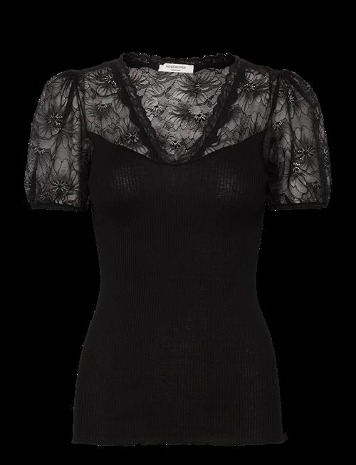 Rosemunde | Rwbeatha Silk Ss Full Lace V- Neck | XS