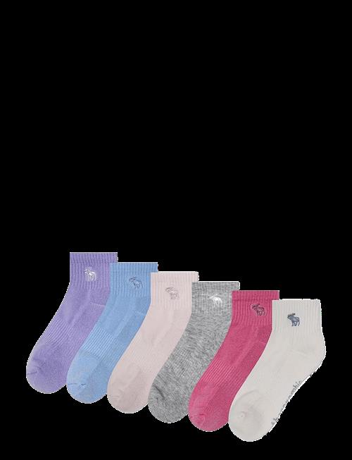Abercrombie Kids | 6Q-6Pk Quarter Sock | 35/37.5