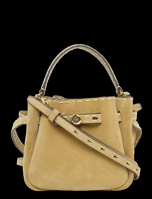 Tory Burch | Romy Suede Pick Stitch Mini Bucket Bag | ONE SIZE