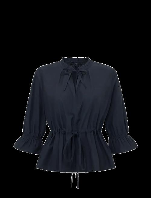 French Connection | Era Poplin Ruffle Collar Top | L