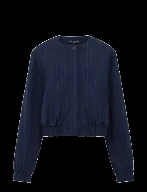 French Connection | Alia Pinstripe Bomber Jacket | M