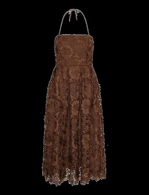 ROTATE | 3D Lace Flared Midi Dress | 34