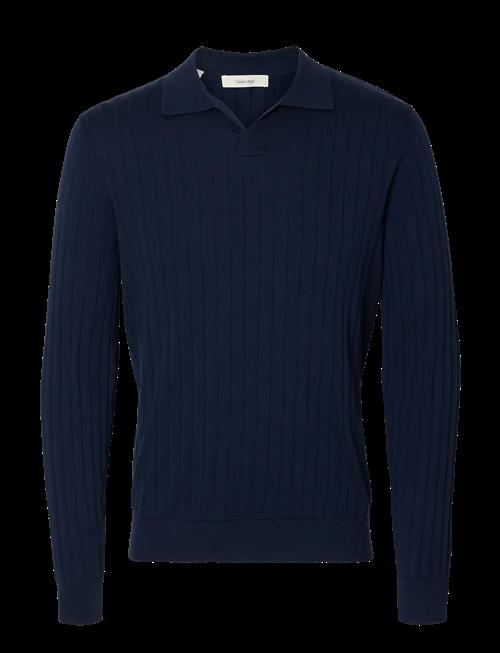 Selected | Slhtorino Ls Knit Open Stitch Polo | S