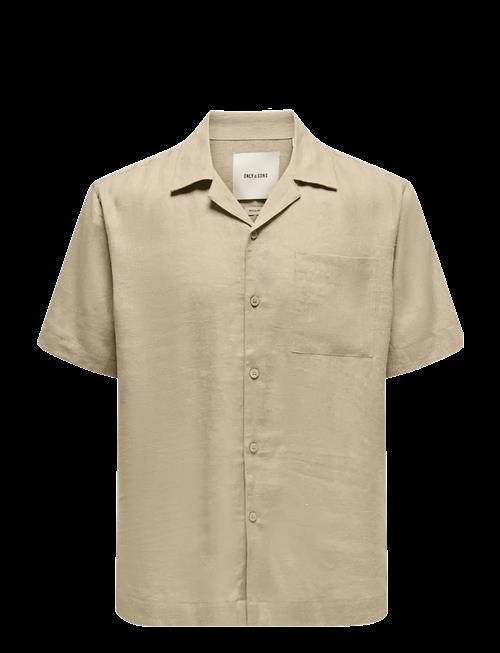 ONLY & SONS | Onslaurence Linen Resort Collar Ss Noos | XXL