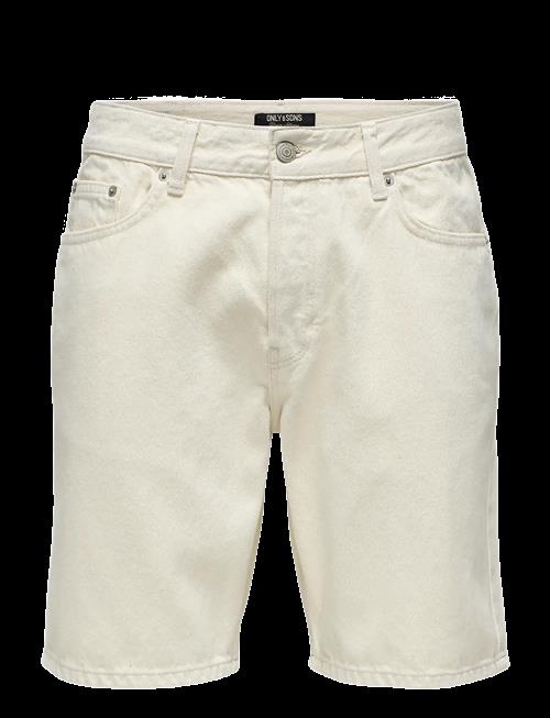 ONLY & SONS | Onsedge Ecru 2044 Pim Dnm Shorts Noos | S