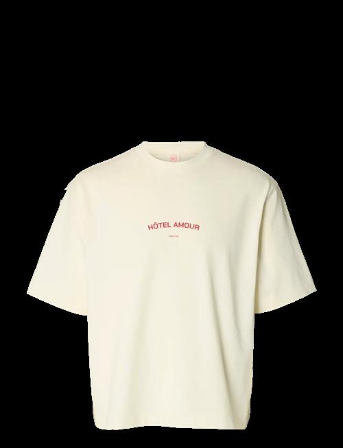 Selected | Slhboxyliam Ss O-Neck Tee Hotel Amour | XXL