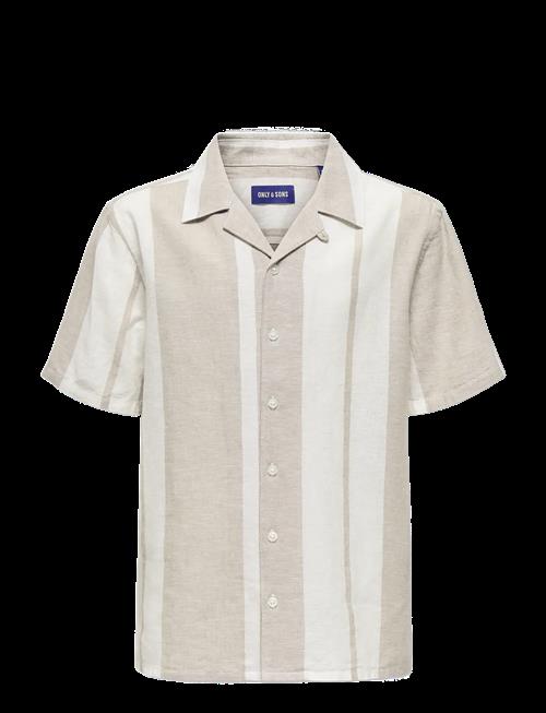 ONLY & SONS | Osjcaiden Life Ss Stripe Linen Resort Wv | 128