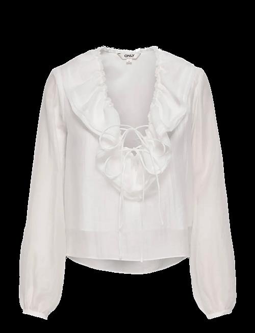 ONLY | Onlteagan Ls Sheer Ruffle Top Wvn | XS