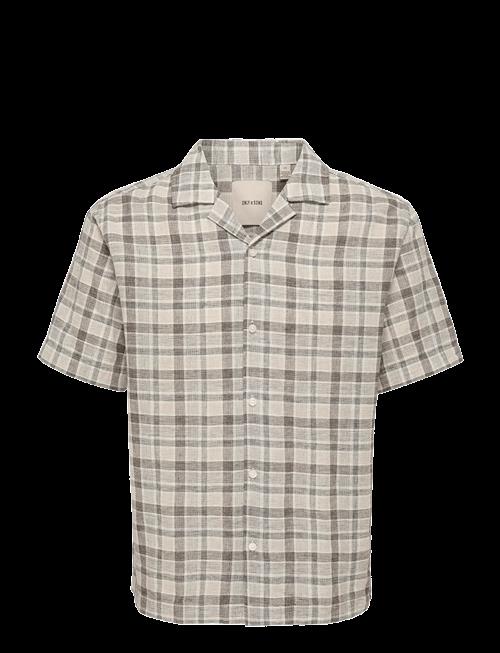 ONLY & SONS | Onscaiden Life Check Linen Blend Ss | XS