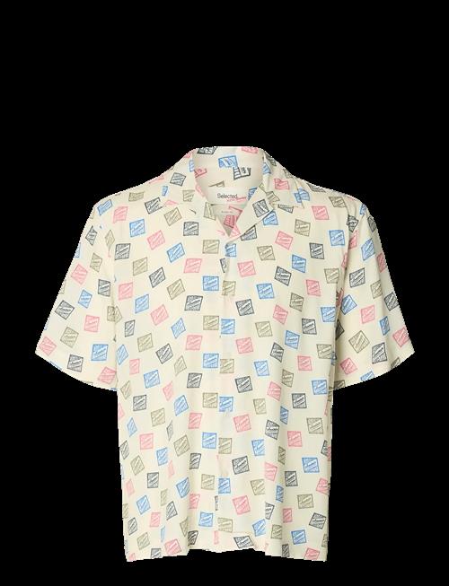 Selected | Slhrlxhotel Amour Stamps Aop Ss Shirt | XXL