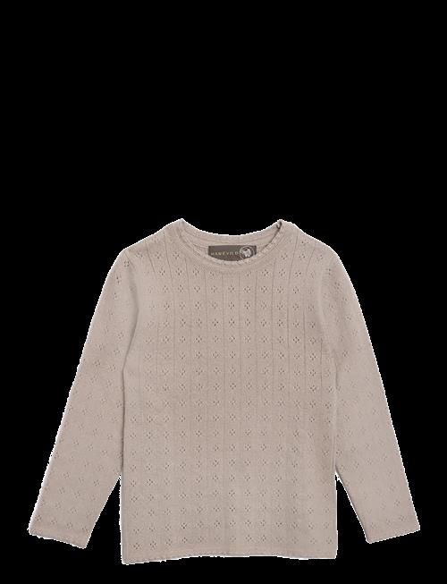 Hanevild | Thin Merino Wool Pointelle Sweater | 98