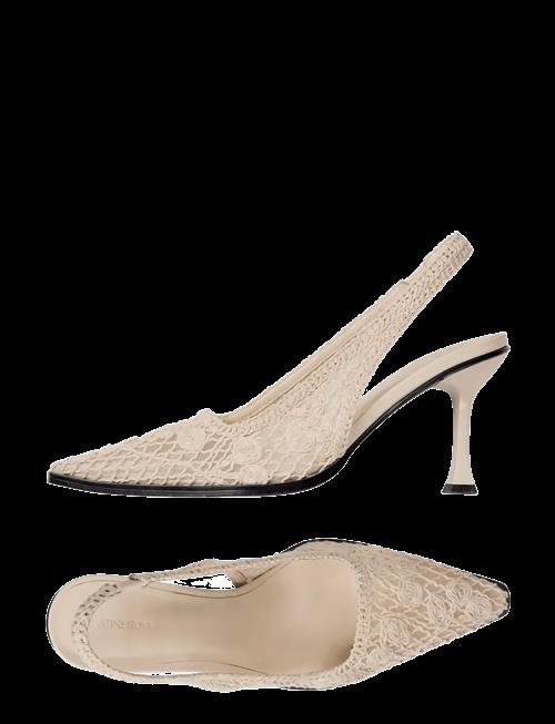 STINE GOYA | Sling Back Heel, Crochet Mesh Sling Back | 39