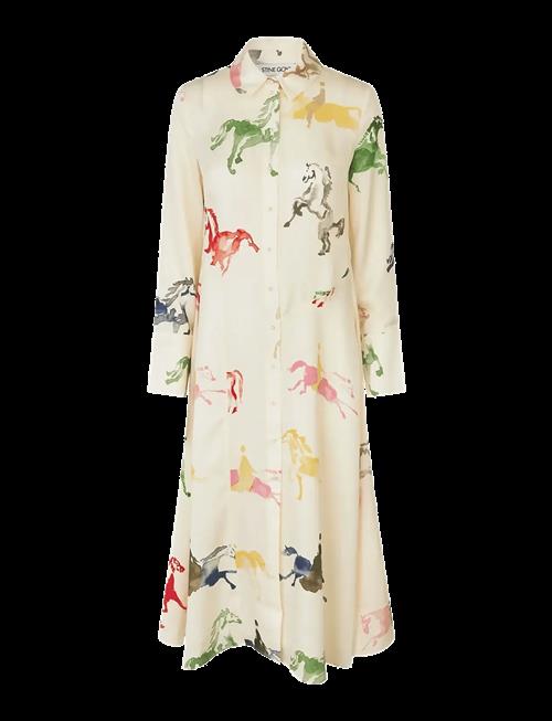STINE GOYA | Dry Viscose, Front Placket Midi Polo Dress | XS
