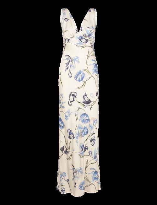 Malina | Thelma Open Back Satin Maxi Dress | 40