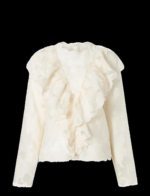 Malina | Sansa Ruffled Lace Blouse | 42