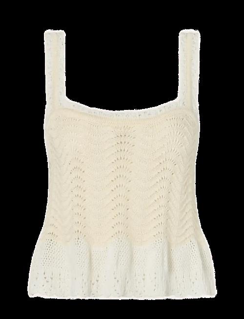 Malina | Evelynn Crochet Trimmed Knitted Top | S