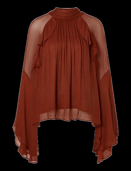 Malina | Therese Tie Neck Ruffled Chiffon Blouse | 38