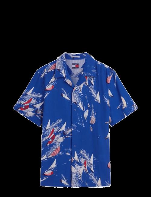 Tommy Jeans | Tjm Reg Aop Co Slub Ss Shirt Ext | XXL