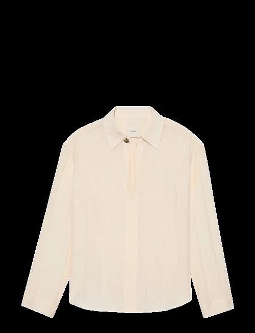 Calvin Klein | Viscose Sheer Stripe Ls Shirt | XL