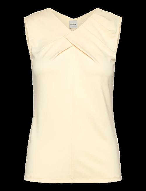 Calvin Klein | Sl Crepe Jersey V Nk Top | XS