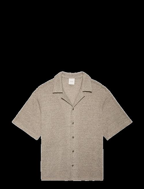 Calvin Klein | Ss Mesh Camp Collar Button Front | L