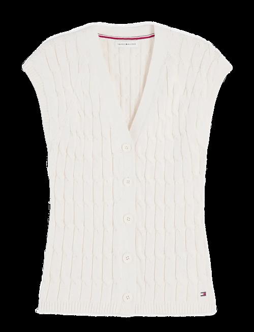 Tommy Hilfiger | Mid Gg Cable Vest Cardi | L