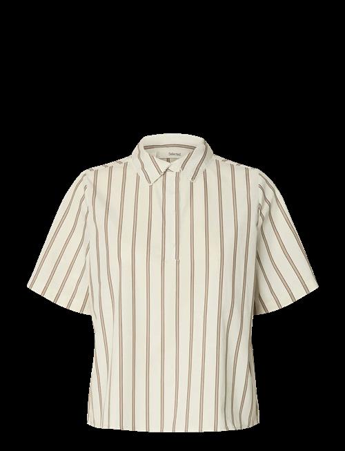 Selected | Slfgina Relaxed Ss Crochet Edge Polo B | 38