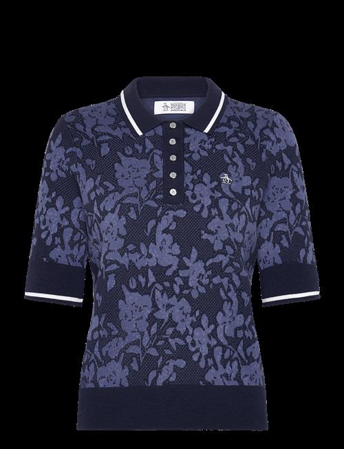 Original Penguin Golf | Botanical Jacquard Short Sleeve Sweater Polo | XS