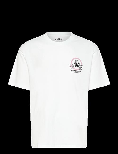 Edwin | Ramen Pink T-Shirt-White | M