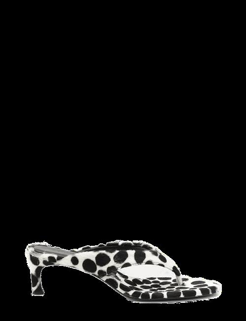 ROTATE | Kitten Heel Fur Mule | 40