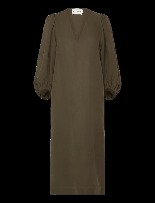 Closed | Puff Sleeve Dress Army Green | S