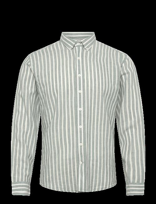 Lindbergh | Wide Striped Cotton/Linen Shirt L/S | XXL