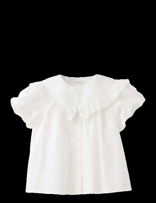 Mango | Ruffled Cotton Blouse | 116